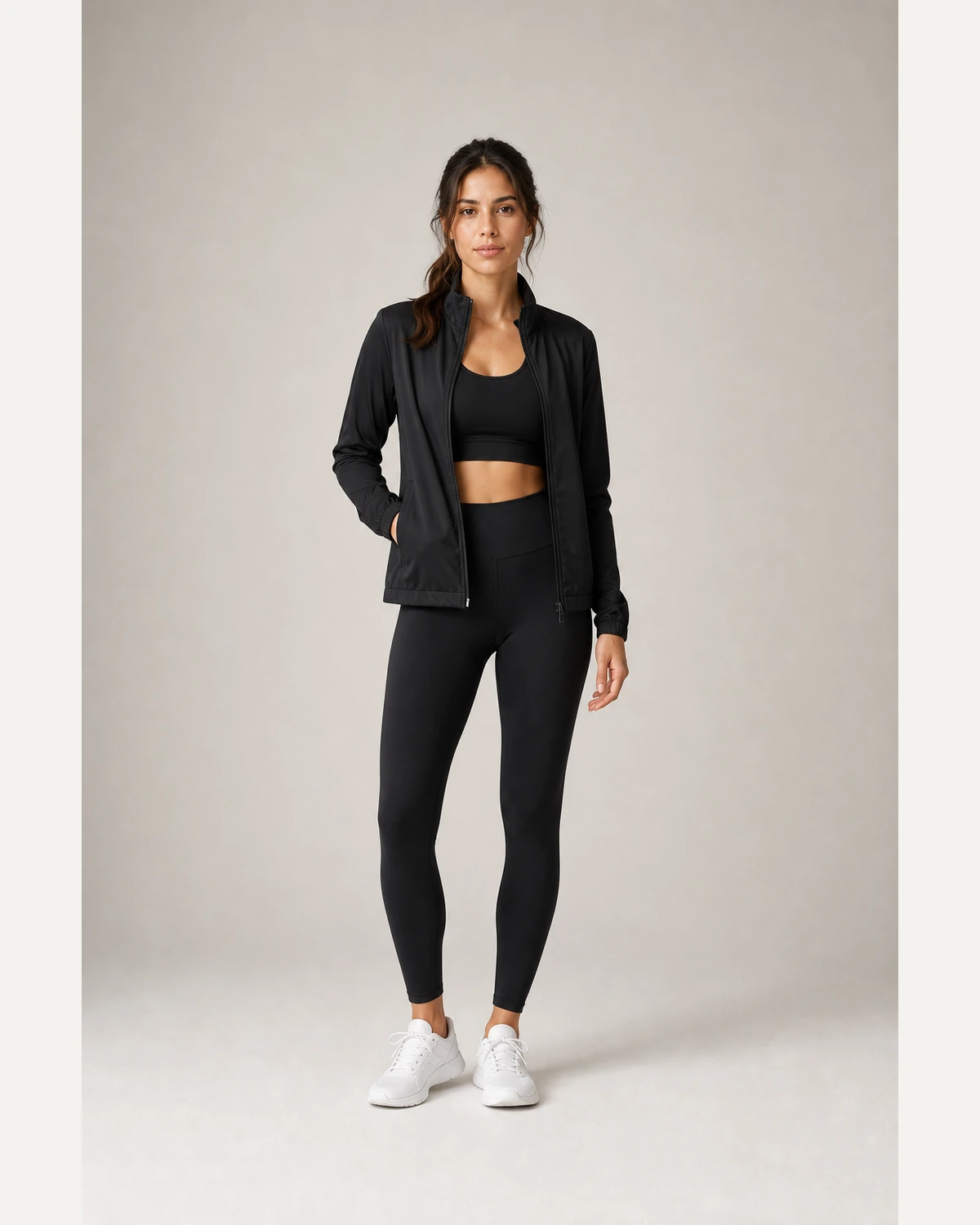 AI model wearing activewear