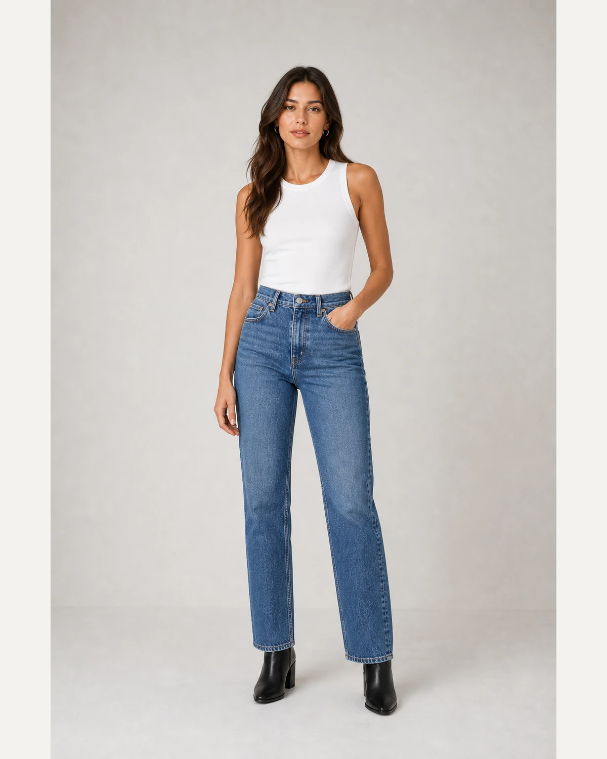 AI Model Photos for Jeans source garment